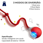 Brinquedo Interativo para Pet – Bola de Rolagem Automática com Cauda e Recarga USB