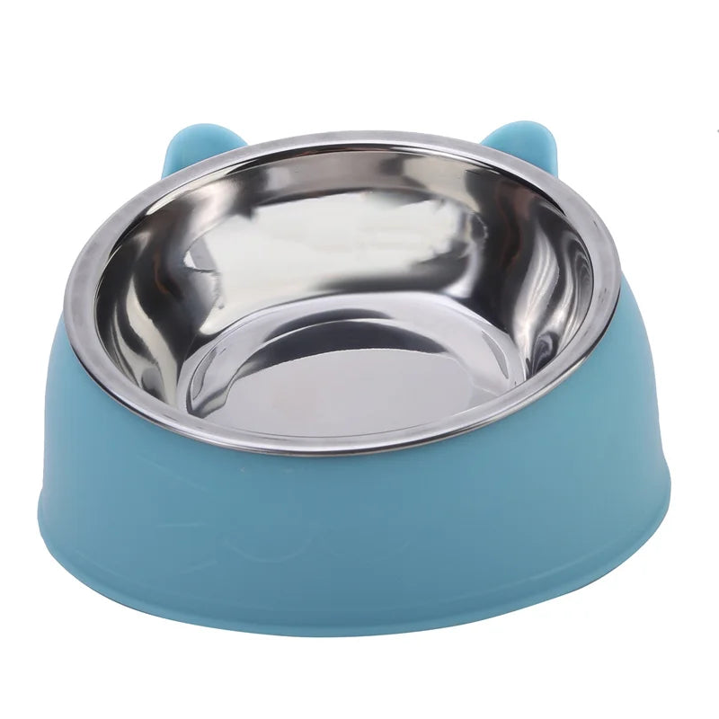 Tigela Criativa para Gato - Aço Inox, Inclinação, Bebedouro para Cães e Gatos