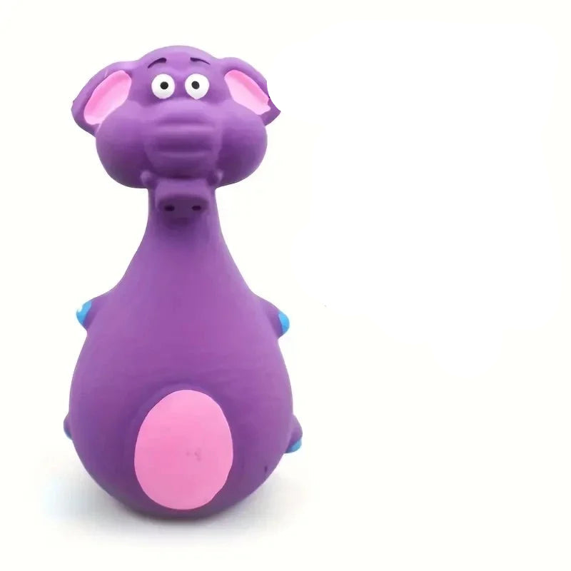 Brinquedos Mastigáveis de Borracha para Cães - Squeaky Interativo para Pequenos e Médios
