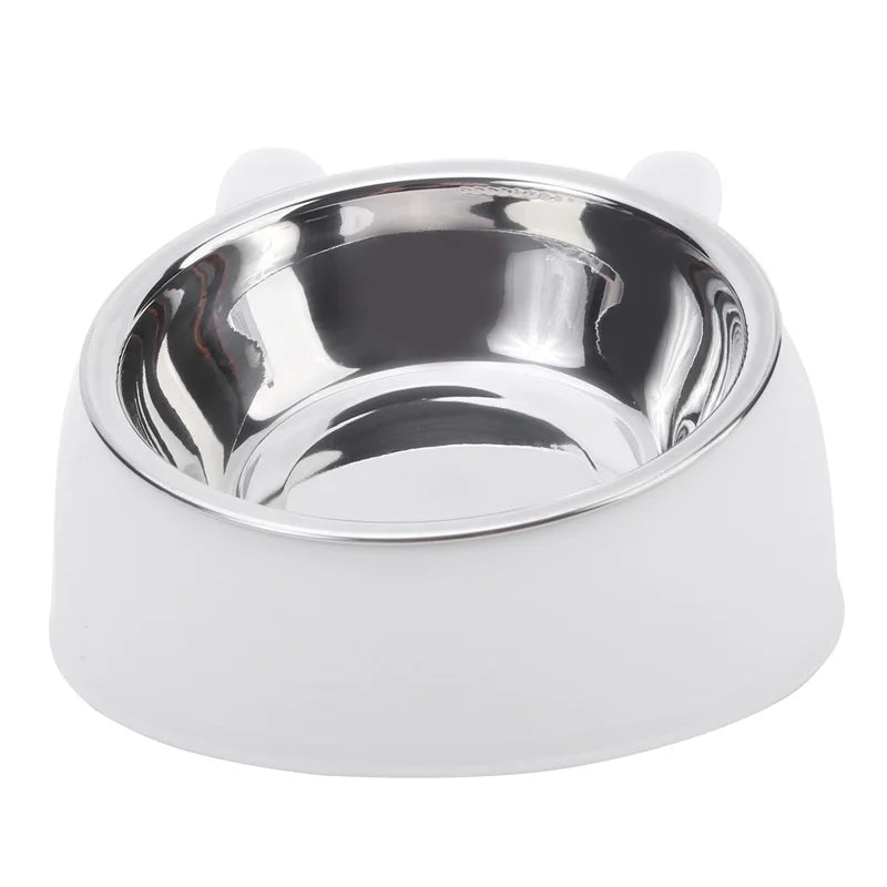 Tigela Criativa para Gato - Aço Inox, Inclinação, Bebedouro para Cães e Gatos