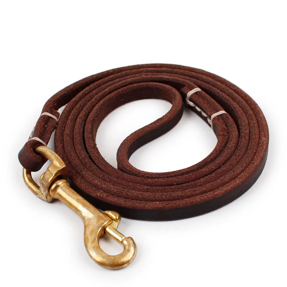 Coleira de Couro para Cães e Gatos - Leash Fino e Durável para Cães Pequenos