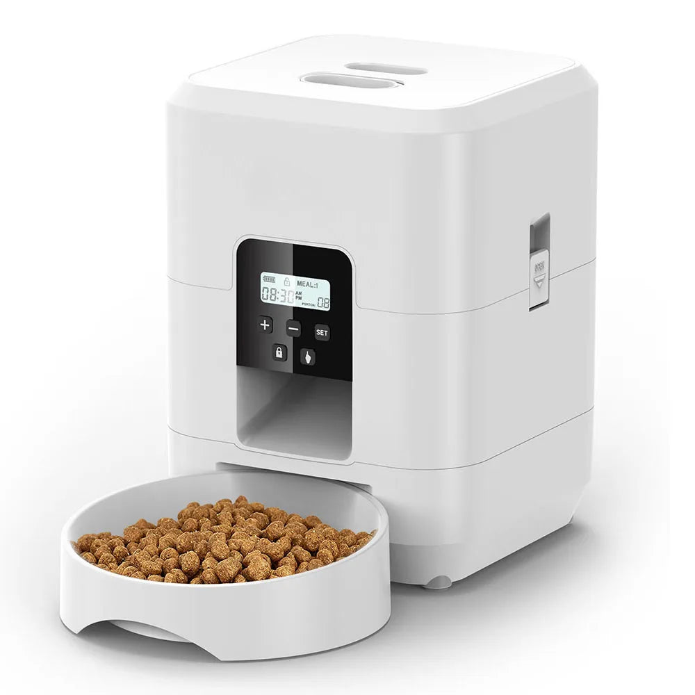 Alimentador Automático Inteligente para Gato e Cão - Dispensador Lento com Programação