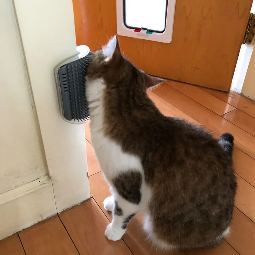 Escova de Auto-higiene para Gato - Pente de Remoção de Pelos com Catnip
