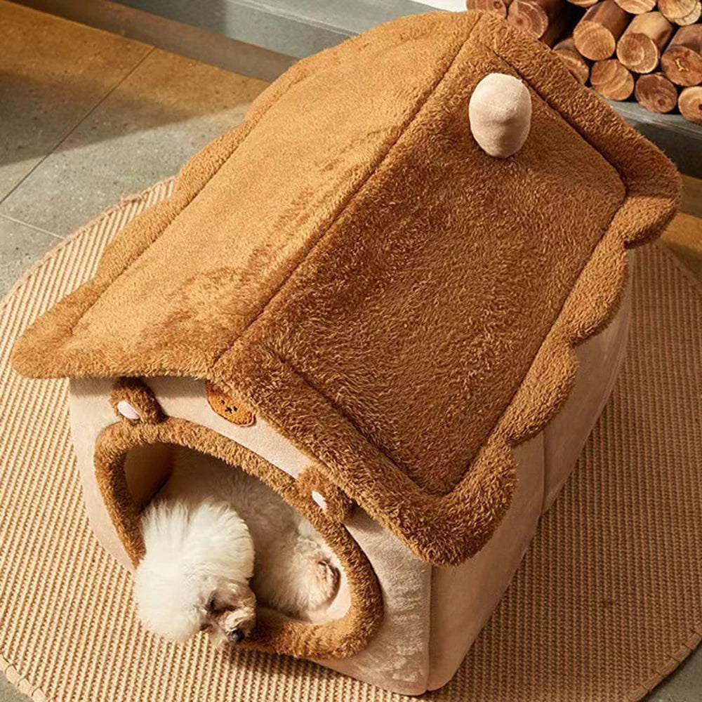 Cama para Pet Universal para Gato e Cachorro Estilo Urso de Pelúcia