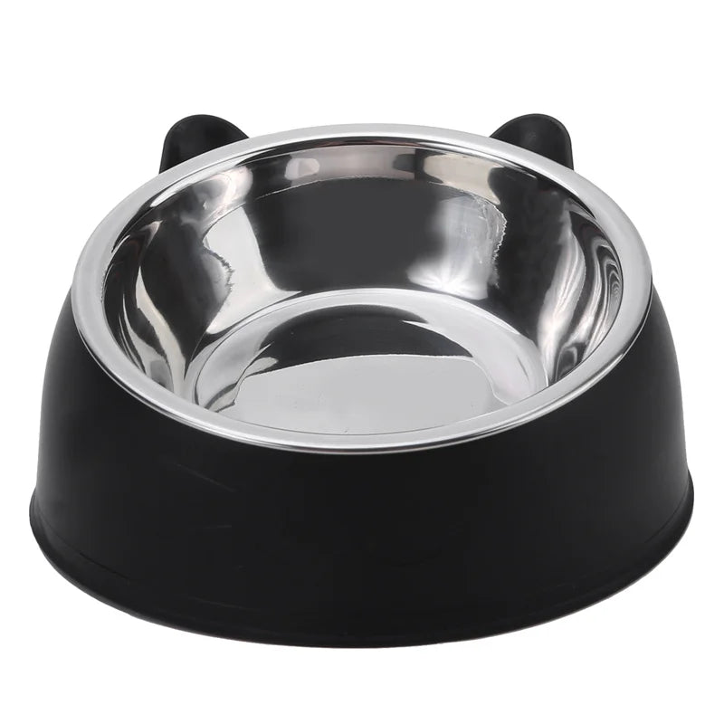 Tigela Criativa para Gato - Aço Inox, Inclinação, Bebedouro para Cães e Gatos