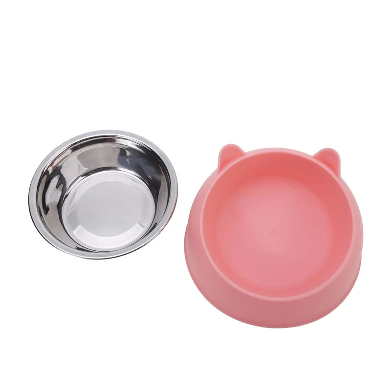 Tigela Criativa para Gato - Aço Inox, Inclinação, Bebedouro para Cães e Gatos