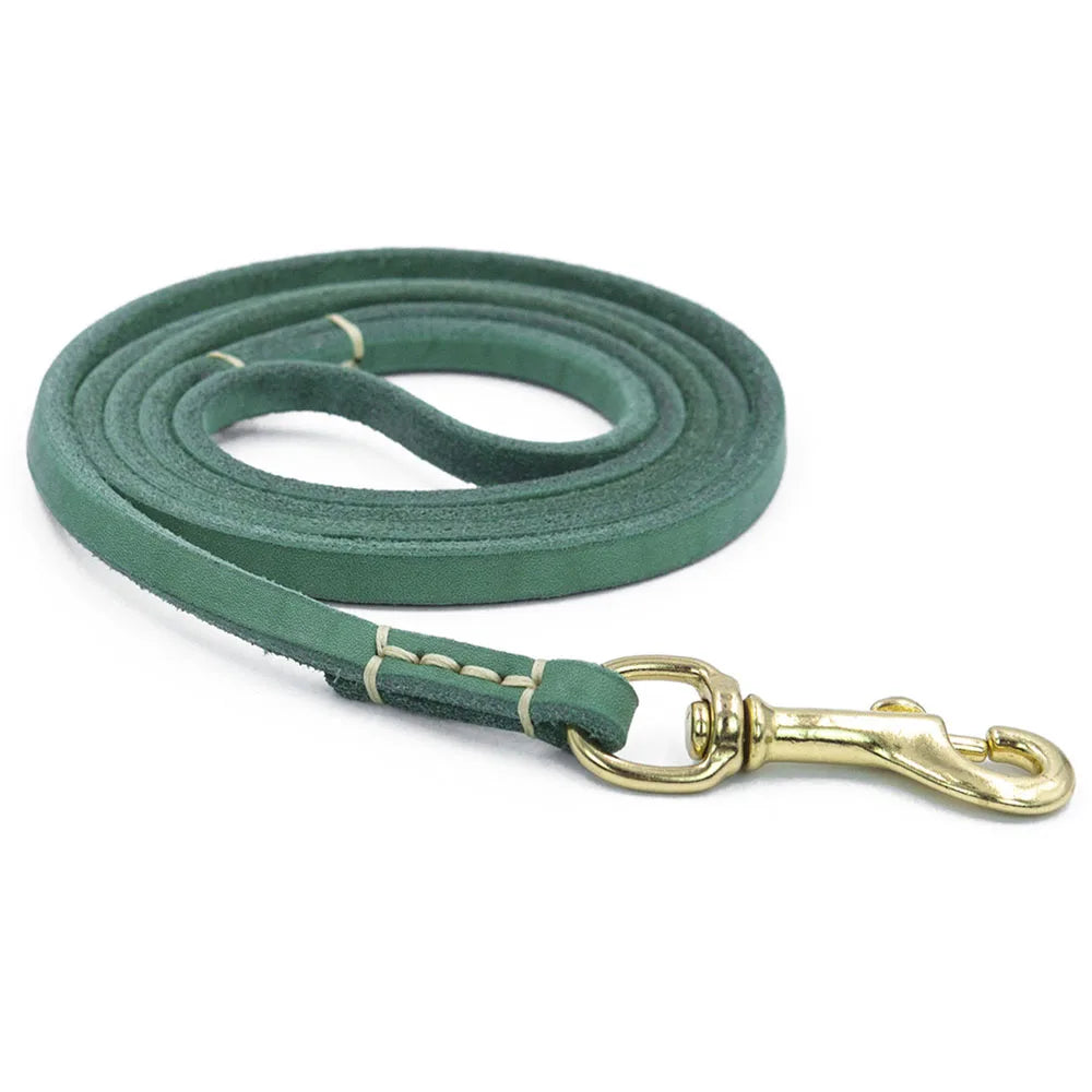 Coleira de Couro para Cães e Gatos - Leash Fino e Durável para Cães Pequenos