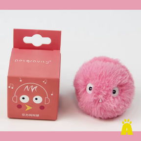 Brinquedo Interativo para Gatos – Bola de Pelúcia com Som Ativado por Toque - Catnip Grátis