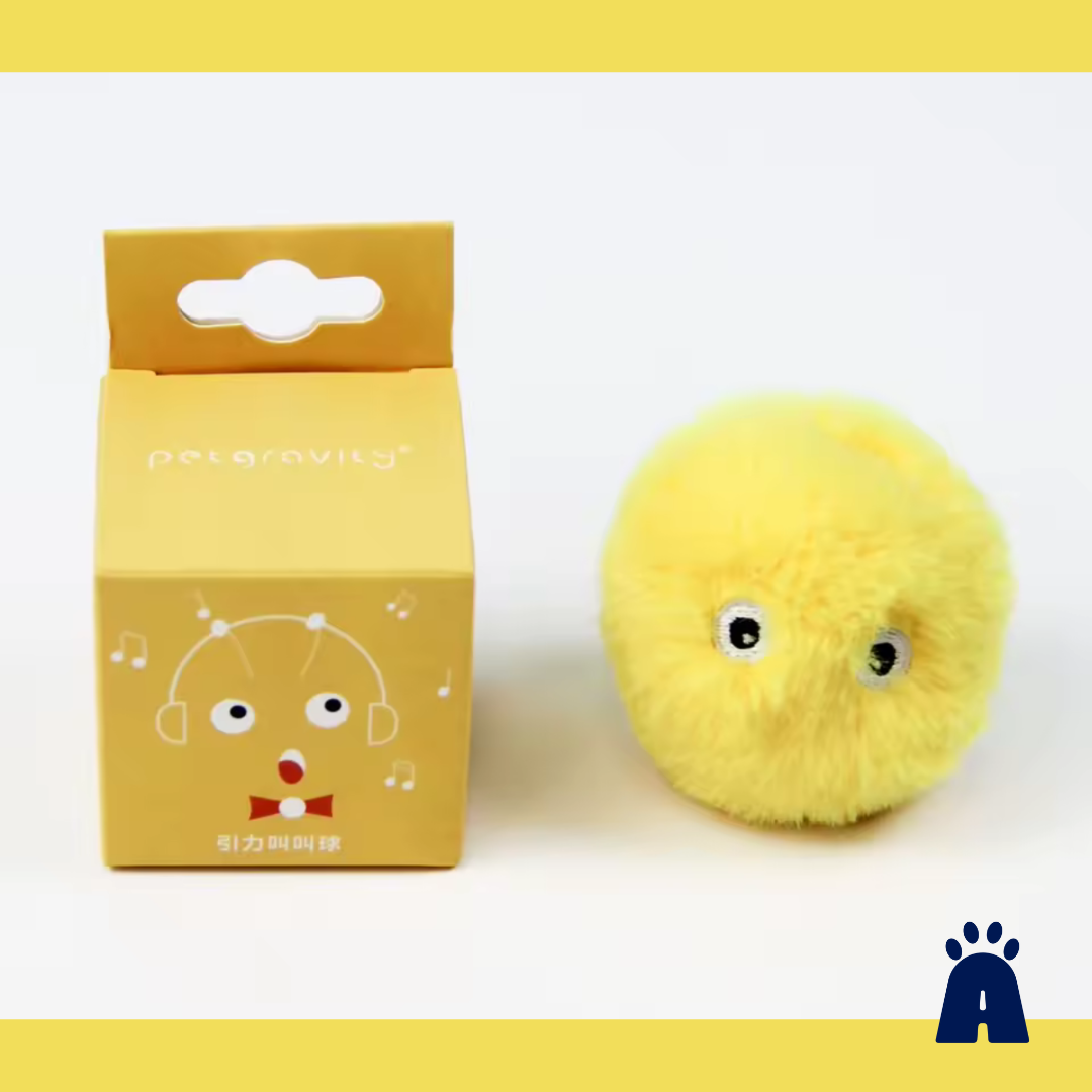Brinquedo Interativo para Gatos – Bola de Pelúcia com Som Ativado por Toque - Catnip Grátis