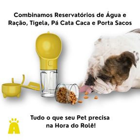 Garrafa Portátil Pet 5 em 1 - Hidratação Alimentação e Higiene