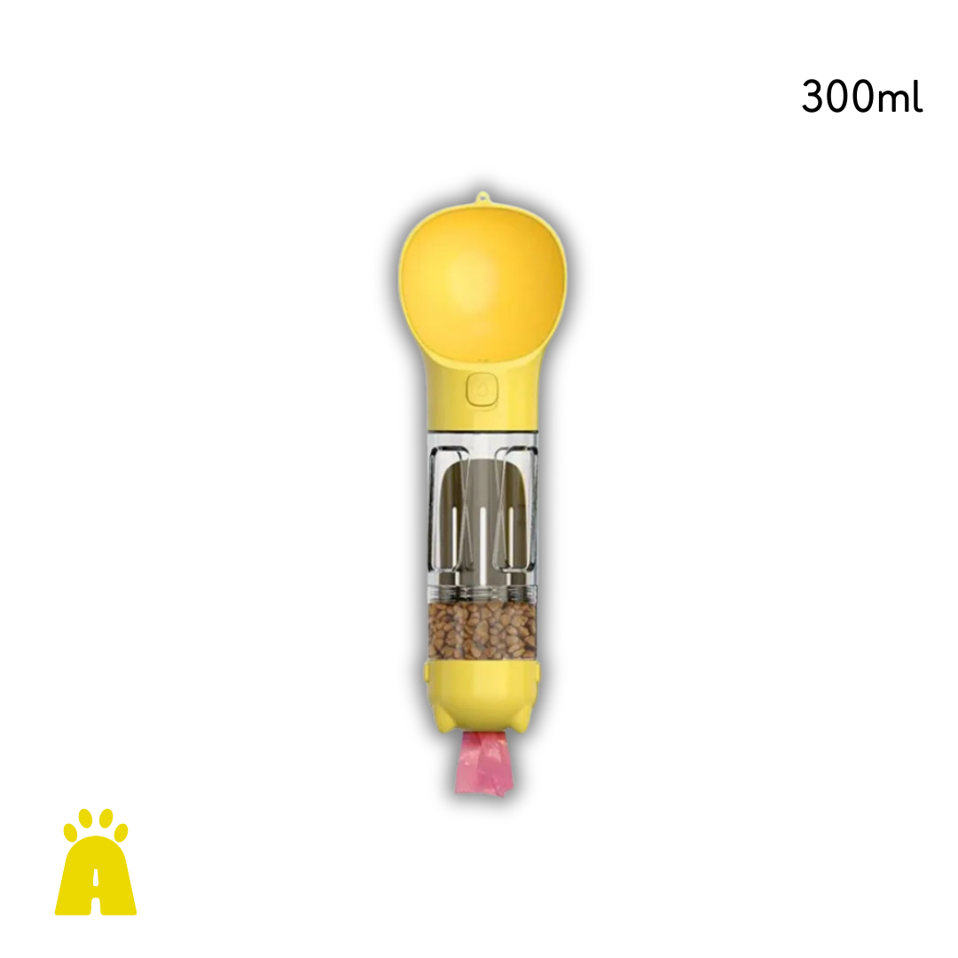 Garrafa Portátil Pet 5 em 1 - Hidratação Alimentação e Higiene