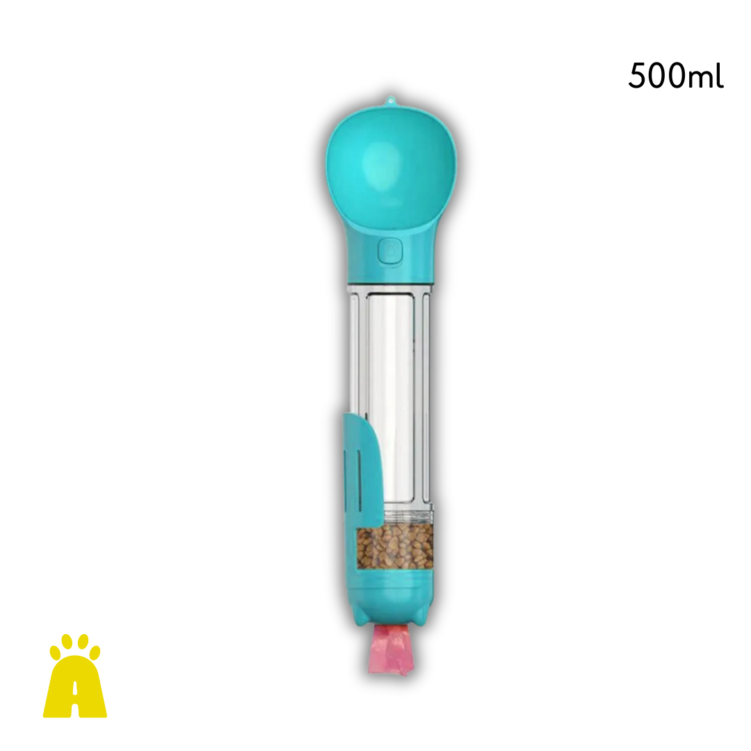 Garrafa Portátil Pet 5 em 1 - Hidratação Alimentação e Higiene