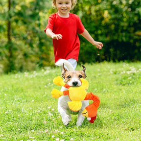 Brinquedo de Pelúcia para Cachorro - Galinha com Som e Resistente à Mordida