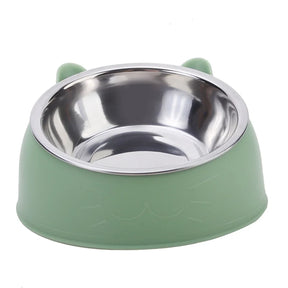 Tigela Criativa para Gato - Aço Inox, Inclinação, Bebedouro para Cães e Gatos