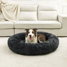 Cama Redonda para Cachorro e Gato - Super Macia, Quente para Inverno