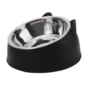 Tigela Criativa para Gato - Aço Inox, Inclinação, Bebedouro para Cães e Gatos