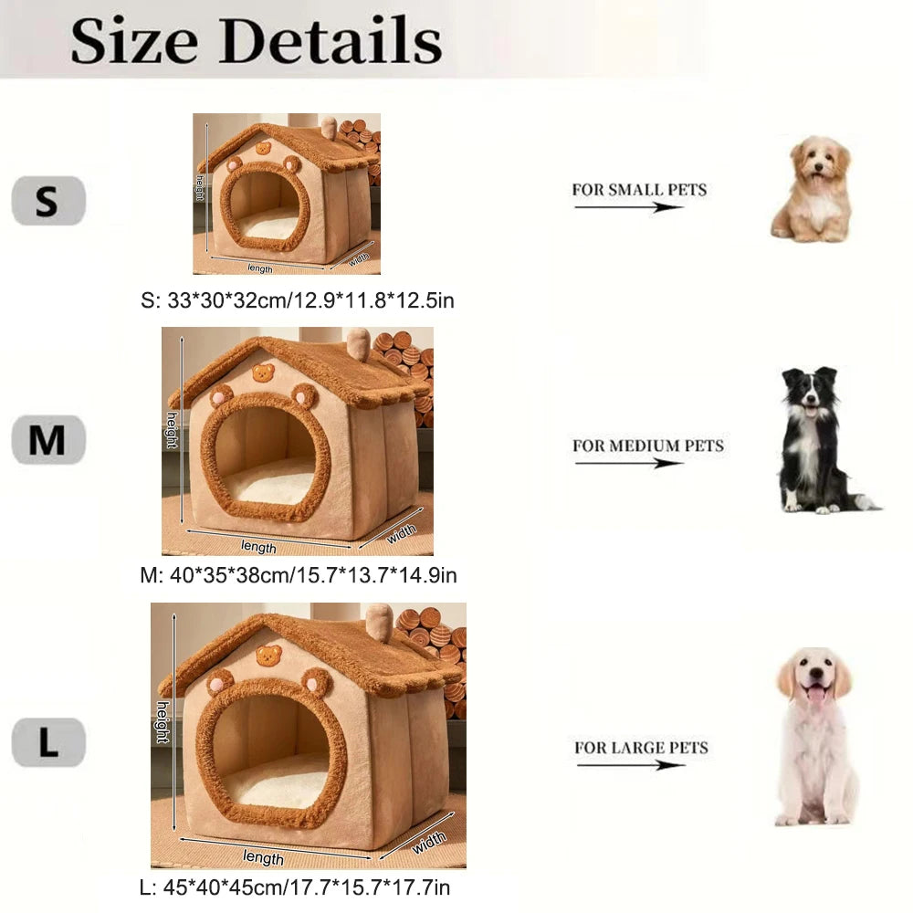 Cama para Pet Universal para Gato e Cachorro Estilo Urso de Pelúcia
