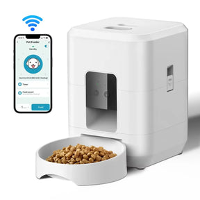 Alimentador Automático Inteligente para Gato e Cão - Dispensador Lento com Programação